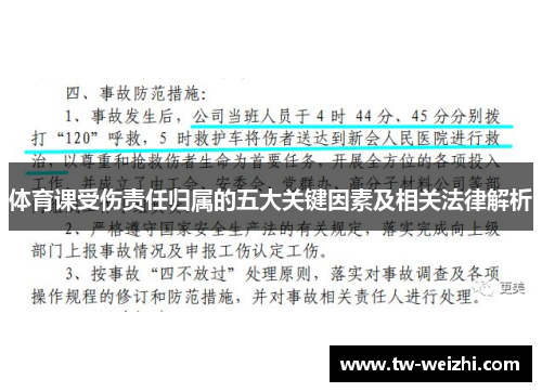 体育课受伤责任归属的五大关键因素及相关法律解析